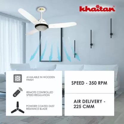 Khaitan Super Life Fantasy 1 Star 1200 mm Energy Saving 3 Blade Ceiling Fan